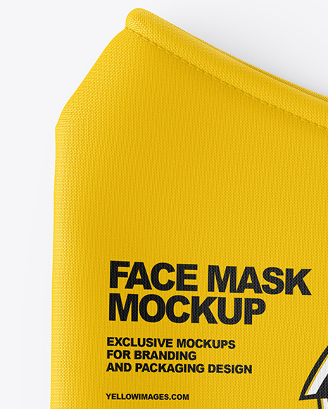 Folded Face Mask Mockup In Apparel Mockups On Yellow Images Object Mockups