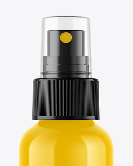 Glossy Spray Bottle Mockup PSD #2