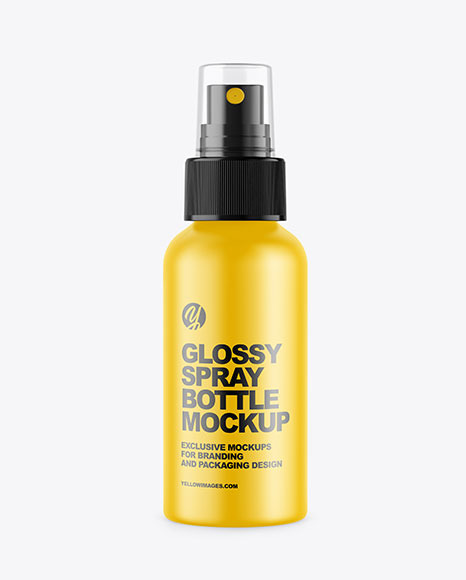 Matte Spray Bottle Mockup