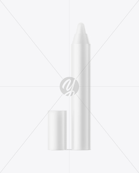 Matte Lipstick Pencil Mockup Front View In Tube Mockups On Yellow Images Object Mockups