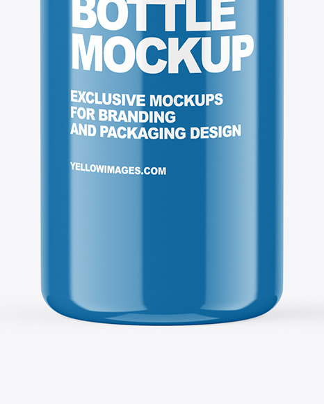 Glossy Cosmetic Bottle With Pump Mockup PSD #1