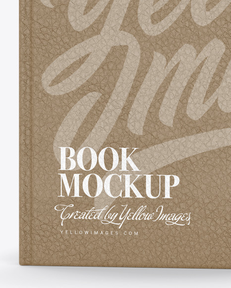 Hardcover Book w  Leather Cover Mockup PSD #2