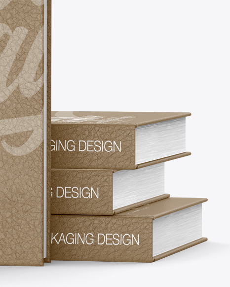 Hardcover Book w  Leather Cover Mockup PSD #1