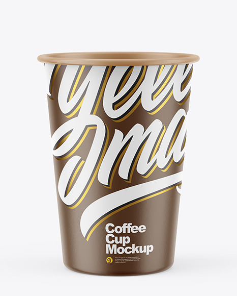 Download Matte Coffee Cup Mockup In Cup Bowl Mockups On Yellow Images Object Mockups PSD Mockup Templates