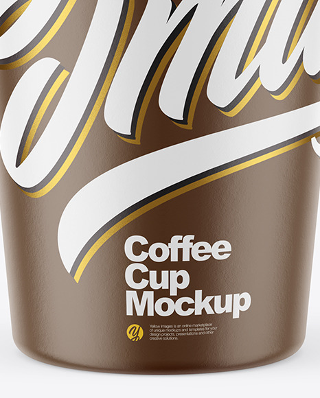 Matte Coffee Cup Mockup In Cup Bowl Mockups On Yellow Images Object Mockups