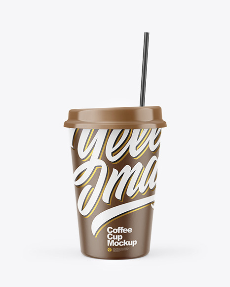 Download Matte Coffee Cup Mockup In Cup Bowl Mockups On Yellow Images Object Mockups PSD Mockup Templates