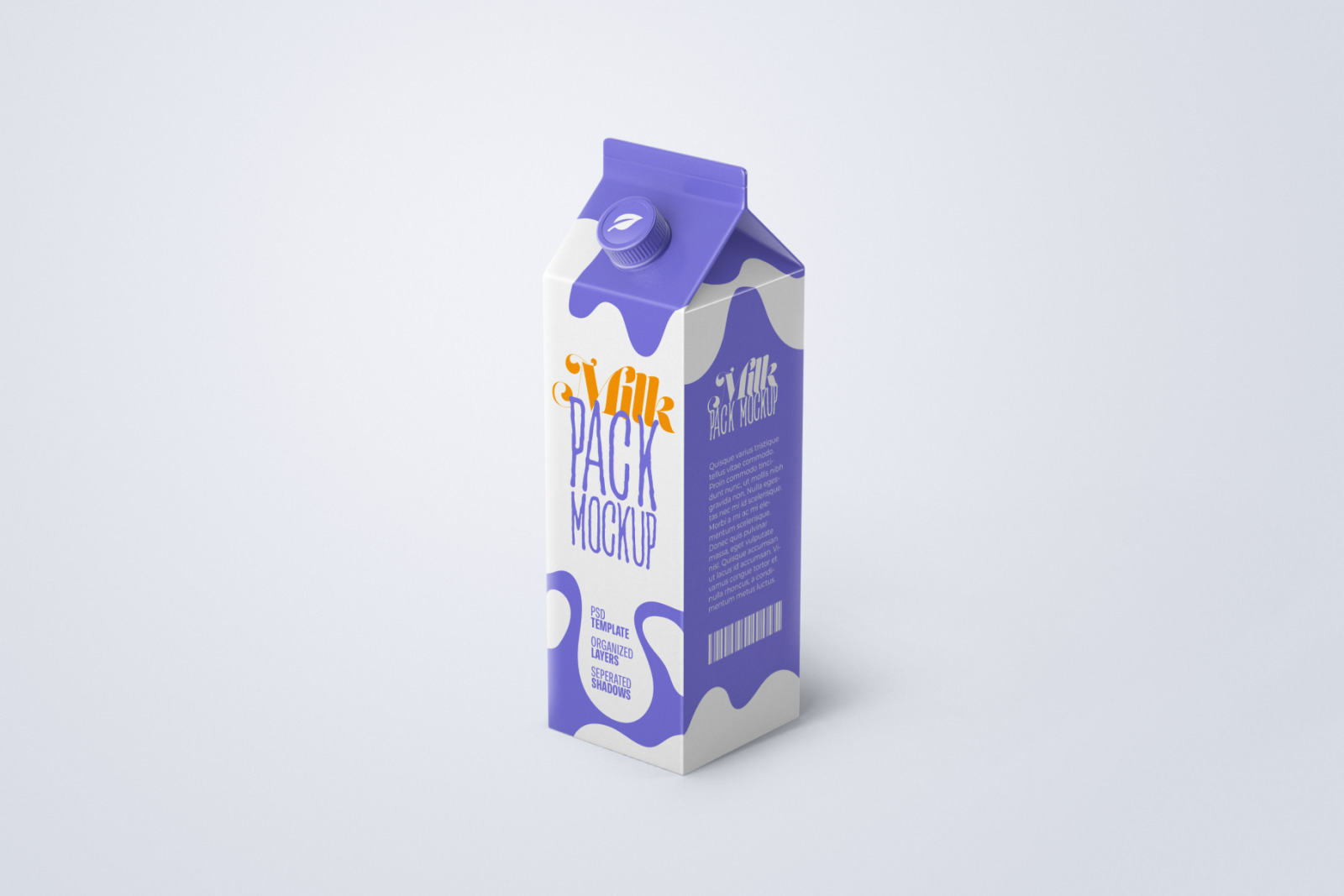 Download Milk Carton Box Mockup Set Packaging Design In Packaging Mockups On Yellow Images Creative Store