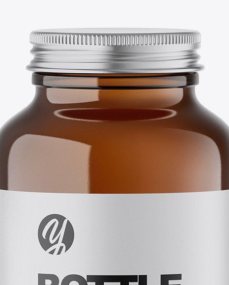 Amber Bottle Mockup PSD #1