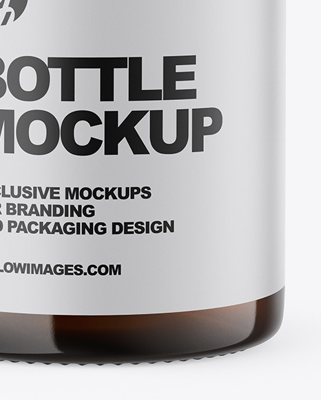 Amber Bottle Mockup PSD #5