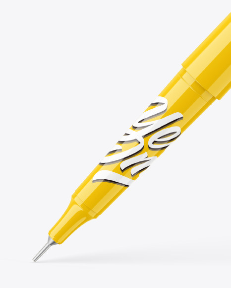 Glossy Pen Mockup PSD #2