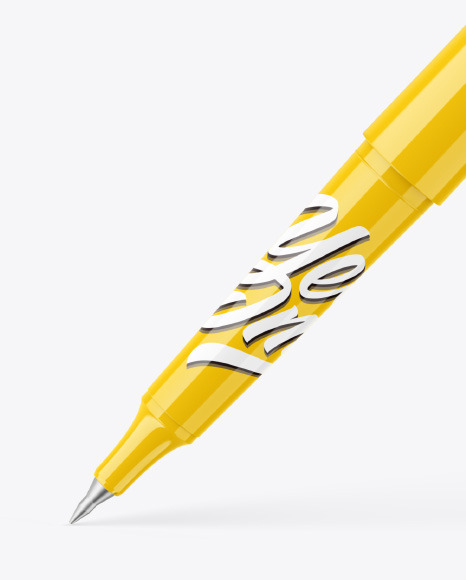 Glossy Pen Mockup PSD #2