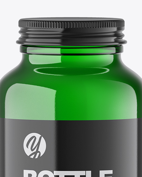 Green Bottle Mockup PSD #6