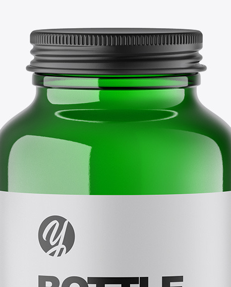 Green Bottle Mockup PSD #7