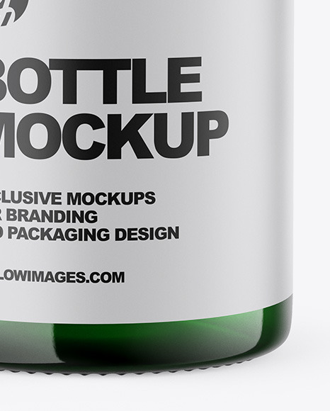Green Bottle Mockup PSD #5