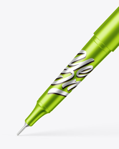 Metallic Pen Mockup PSD #2