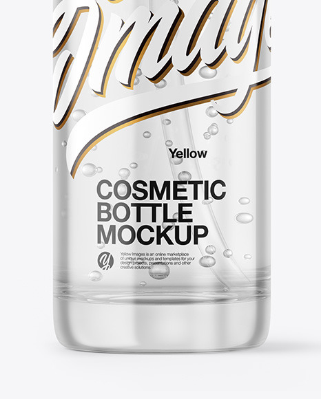 Clear Cosmetic Bottle Mockup PSD #1