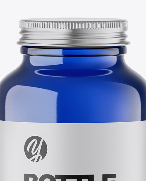 Blue Bottle Mockup PSD #1