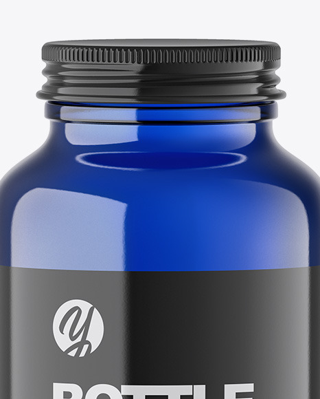 Blue Bottle Mockup PSD #6