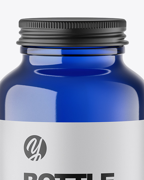 Blue Bottle Mockup PSD #7