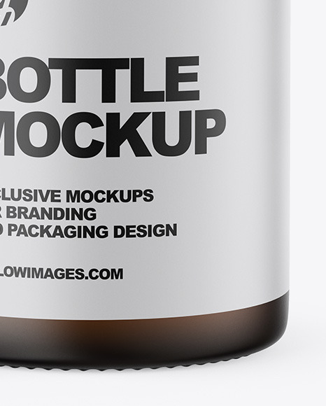 Frosted Amber Bottle Mockup PSD #5