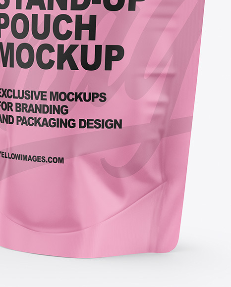 Matte Stand Up Pouch Mockup PSD #1