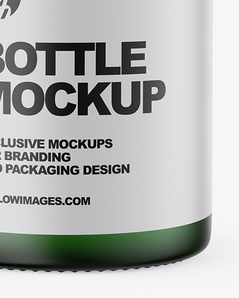 Frosted Green Bottle Mockup PSD #5