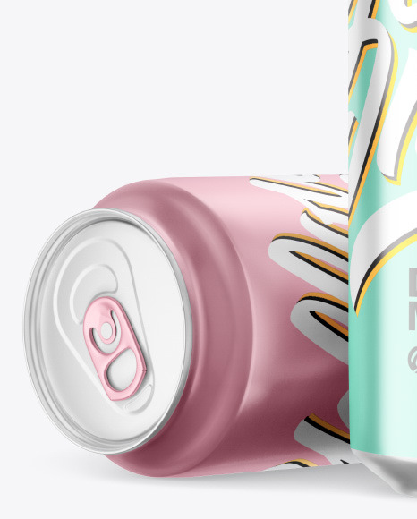 Download Matte Metallic Drink Cans Mockup in Can Mockups on Yellow Images Object Mockups