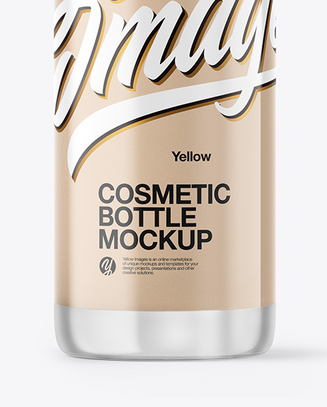 Clear Сosmetic Bottle Mockup PSD #1