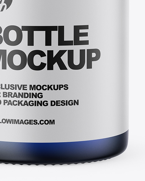 Frosted Blue Bottle Mockup PSD #5
