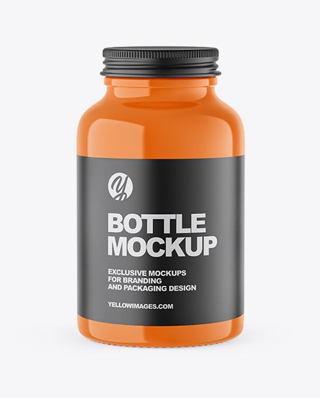 Glossy Bottle Mockup PSD #2