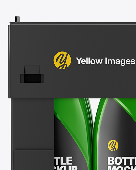 Paper Box W  Glossy Bottles Mockup PSD #7
