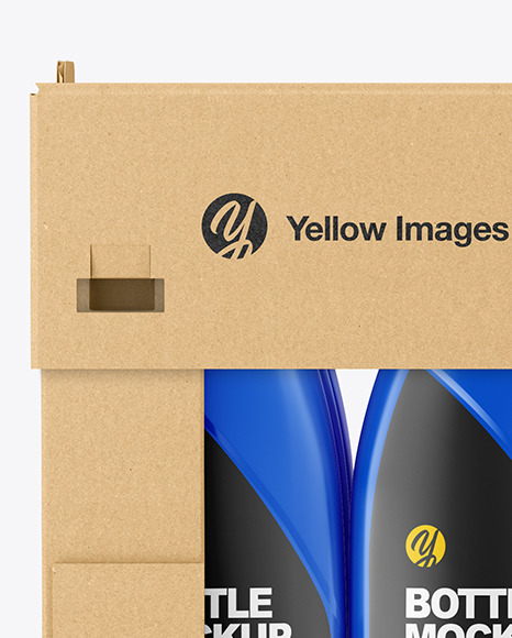 Paper Box W  Matte Bottles Mockup PSD #5