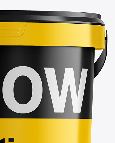 Glossy Plastic Bucket Mockup PSD #2