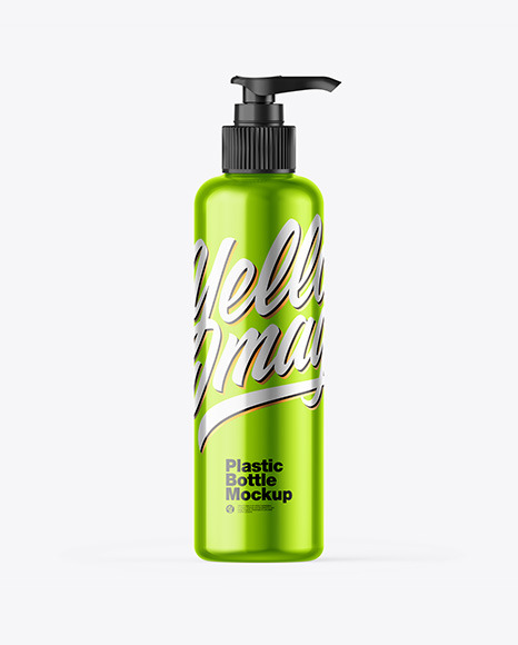 Metallic Bottle w/ Closed Pump Mockup