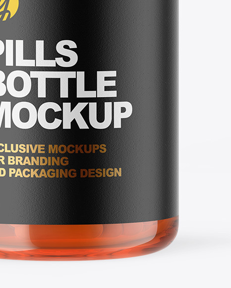 Orange Pills Bottle Mockup PSD #1