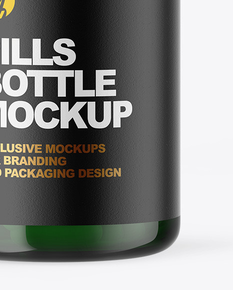 Download Green Pill Bottle Mockup In Bottle Mockups On Yellow Images Object Mockups