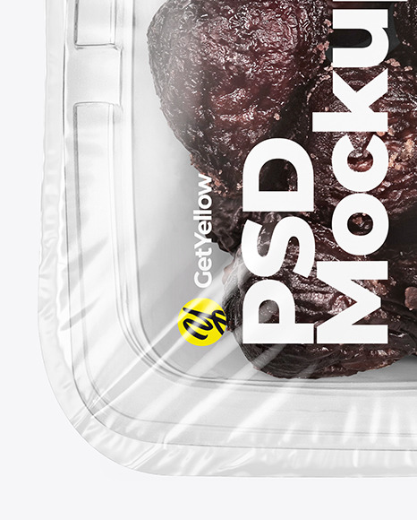 Clear Plastic Tray with Mission Figs Mockup PSD #5