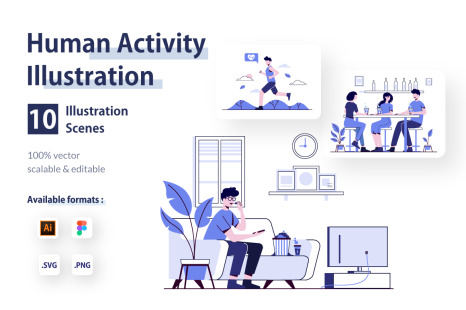 Human Activity Illustration Pack