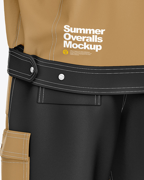 Download Summer Overalls Mockup Back Half Side View In Apparel Mockups On Yellow Images Object Mockups