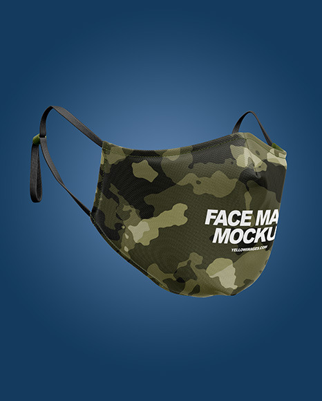 Download Face Mask Mockup in Apparel Mockups on Yellow Images ...