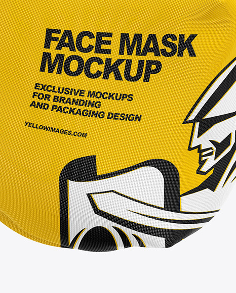 Download Face Mask Mockup In Apparel Mockups On Yellow Images Object Mockups