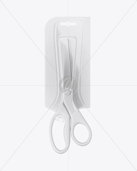 Scissors Blister Pack Mockup Front View In Stationery Mockups On Yellow Images Object Mockups