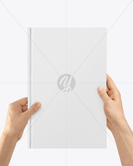 Book Mockup in Hands PSD #1