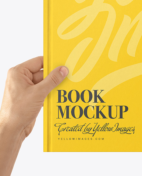 Download Book Mockup In Hands In Stationery Mockups On Yellow Images Object Mockups PSD Mockup Templates