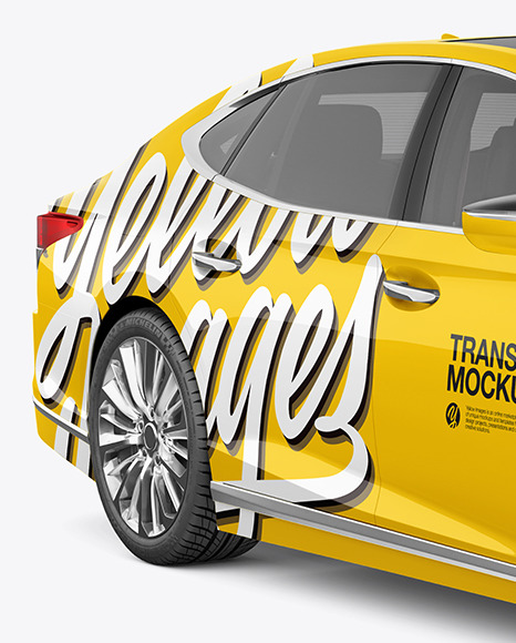 Luxury Car Mockup   Half Side View PSD #1