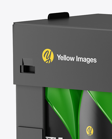 Paper Box W  Glossy Bottles Mockup PSD #7