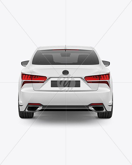 Download Luxury Car Mockup Back View In Vehicle Mockups On Yellow Images Object Mockups PSD Mockup Templates