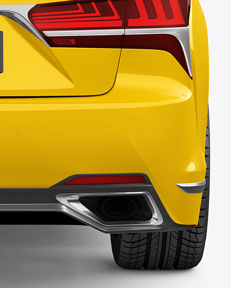 Luxury Car Mockup   Back View PSD #1