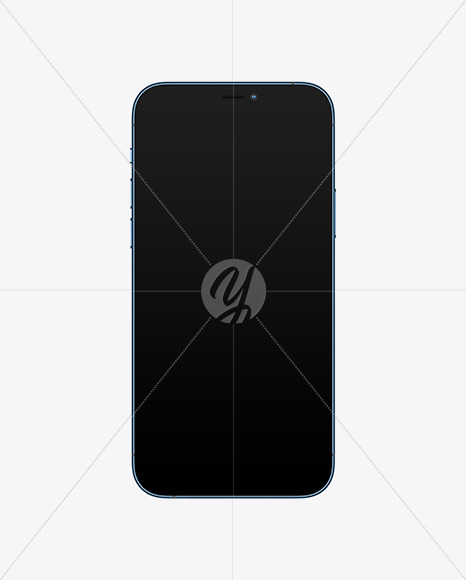 Download Iphone 12 Pro Frontal Mockup In Device Mockups On Yellow Images Object Mockups