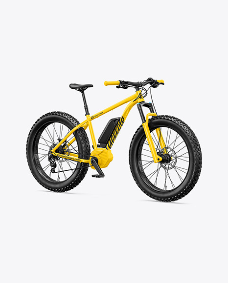 Download Fat Bike Mockup Half Side View In Vehicle Mockups On Yellow Images Object Mockups